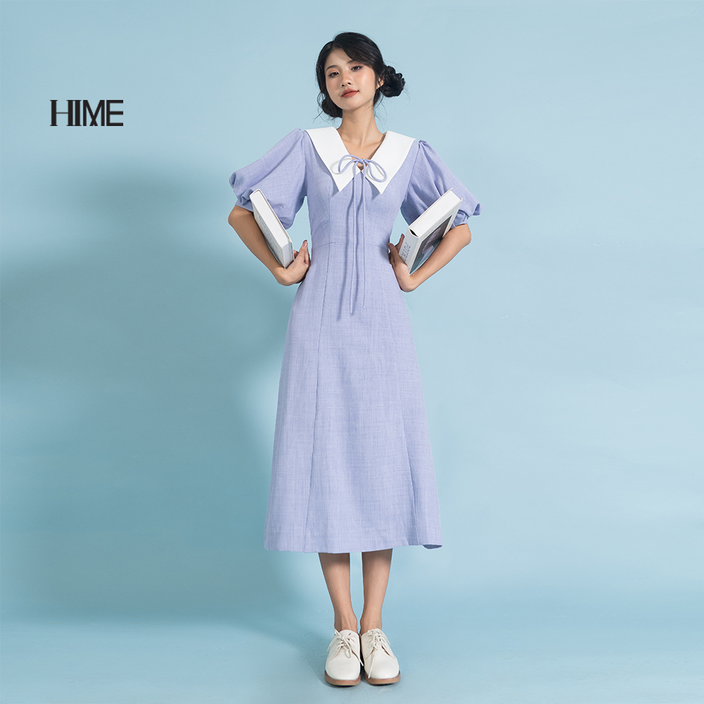 Váy HIME thiết kế midi tay bồng H010
