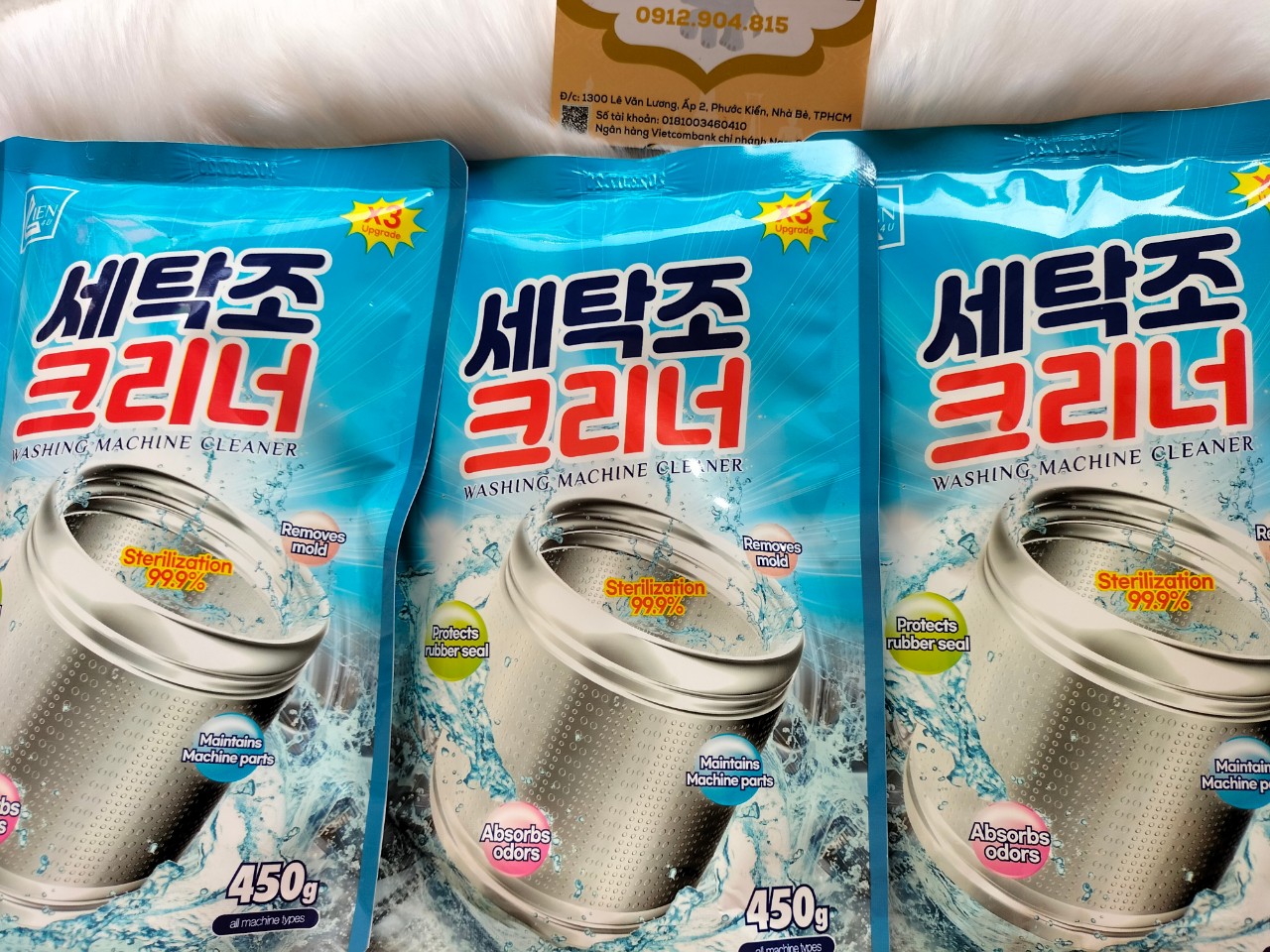 [HCM] Combo 2 gói Bột tẩy vệ sinh lồng máy giặt Hàn Quốc 450g