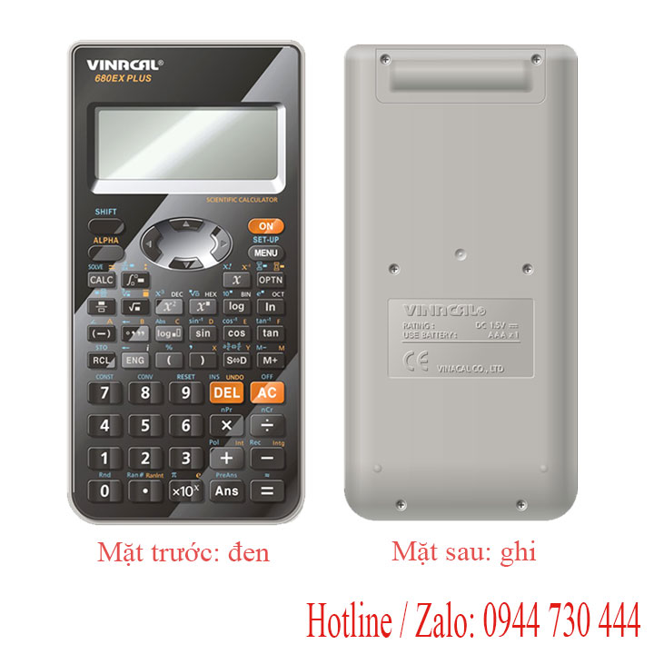 Máy tính học sinh Vinacal 680EX Plus bảo hành 2 năm.