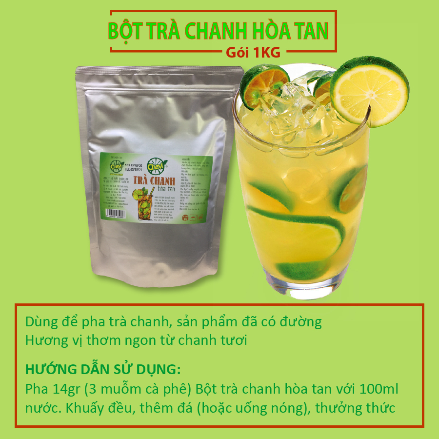 Bột Trà Chanh hòa tan dùng cho pha chế-1Kg