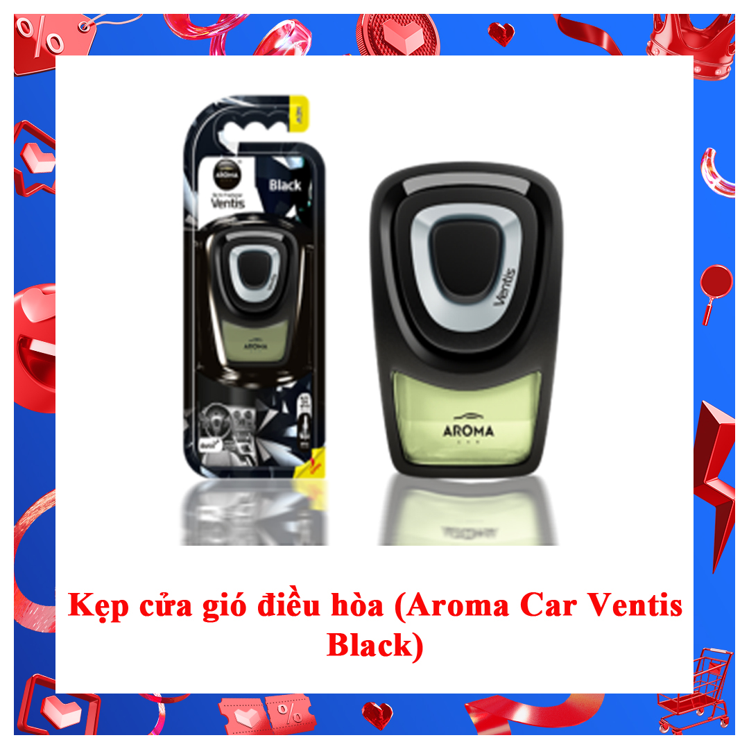 [HCM]Nước hoa Kẹp cửa gió - Aroma Car Ventis 8ml - Black (mạnh mẽ)