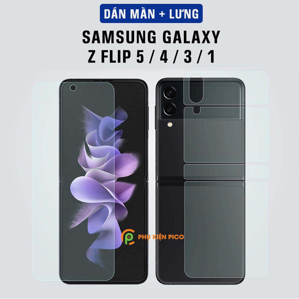 Dán lưng Samsung Z Flip / Samsung Z Flip 3 / Z Flip 4 / Z Flip 5 full mặt lưng dẻo trong suốt - Dán dẻo Samsung Galaxy Z Flip 3 5G