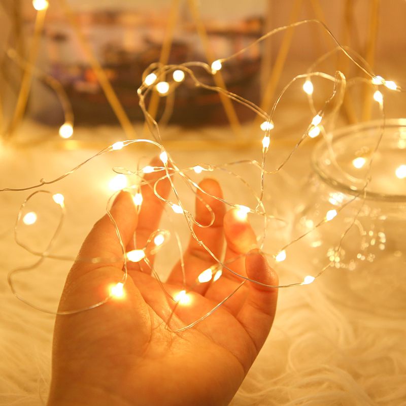 Dây đèn led trang trí có sẵn pin dài 1m-2m
