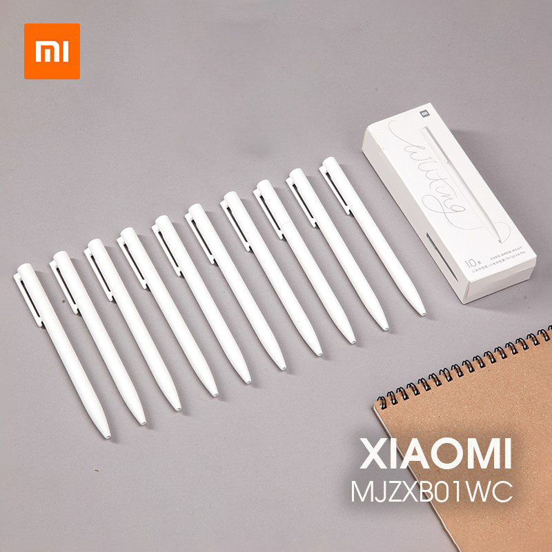 [Giao Hỏa Tốc] Bộ 10 Bút Bi Trắng Cao Cấp Xiaomi Mực Đen