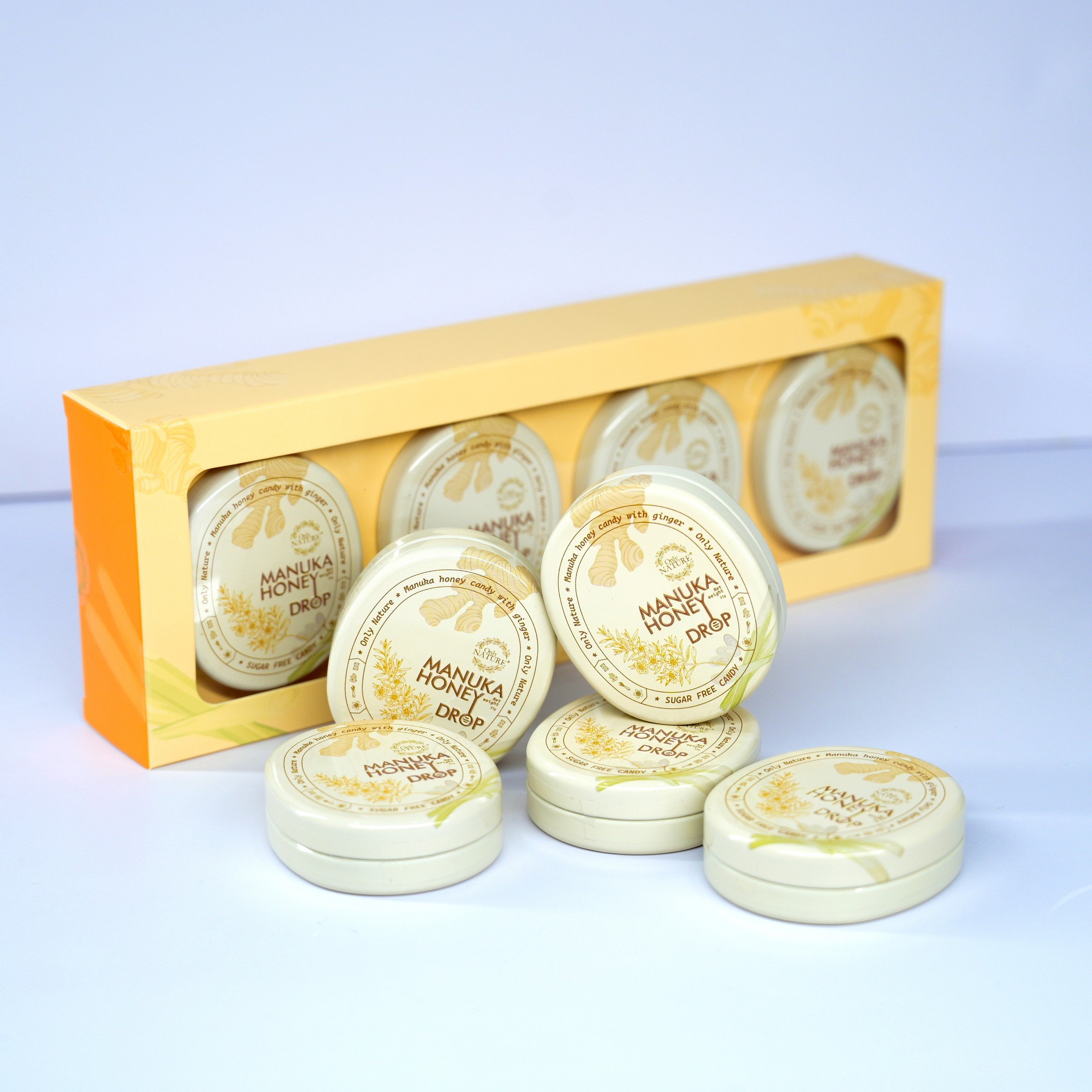 Kẹo Gừng Mật Ong Manuka OnLy Nature Block ( 8 hộp / 80 viên)