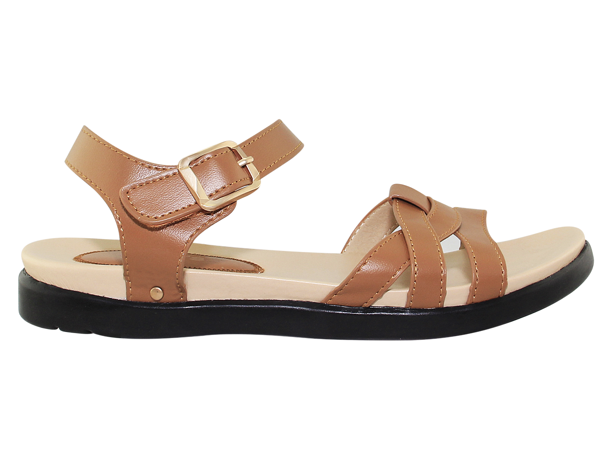 Sandal đế bằng nữ Bita's SYN.267 (Đen + Hồng + Nâu + Trắng)