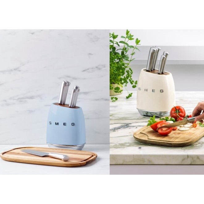 Bộ Dao Nhà Bếp Smeg, Smeg Knife, Bộ Dao Smeg 7 Món, Hàng Chính Hãng