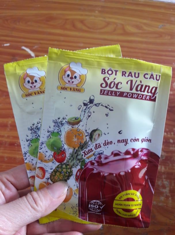 Bột rau câu sóc vàng dẻo - giòn ( gói 12gr)