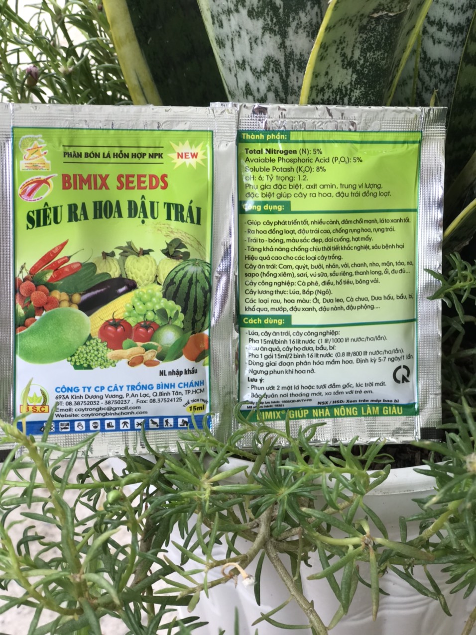 2 gói Siêu ra hoa đậu trái Bimix super seeds
