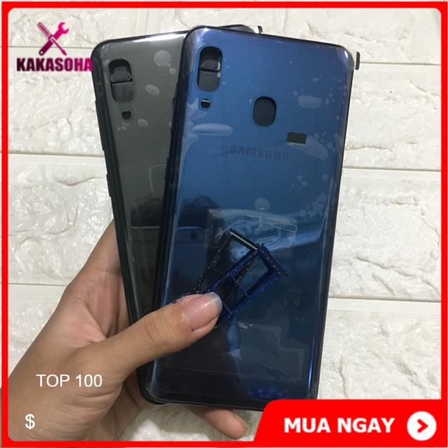 Bộ nắp lưng samsung a20 + bo viền samsung a20 zin hàng cao cấp