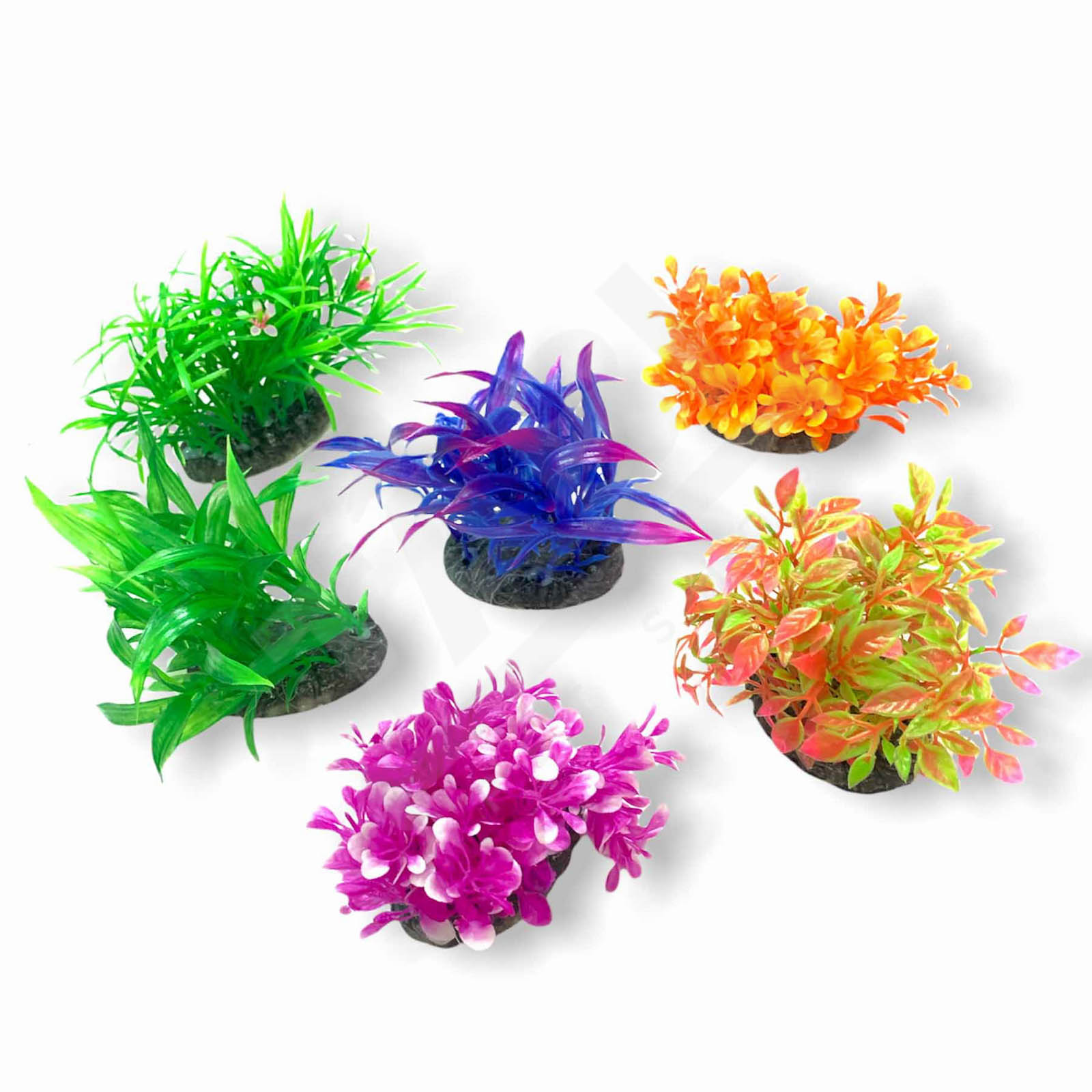 Cây Nhựa Mô Hình Trang Trí Hồ Cá SIZE MINI [CÂY TRÒN MINI]