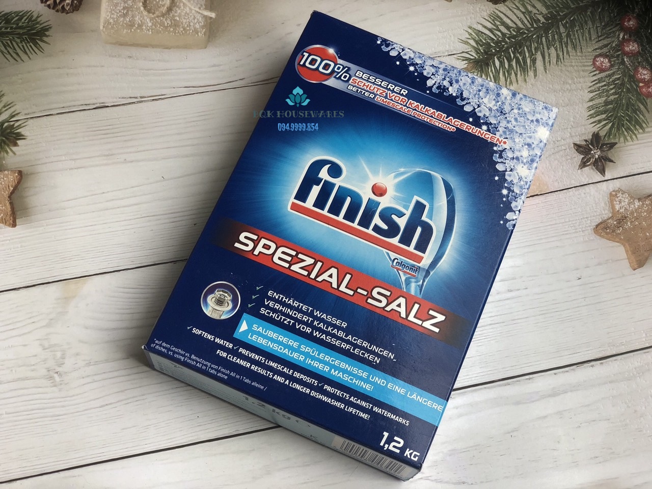 [HCM]Muối rửa bát Finish 1.2kg - Hàng Đức