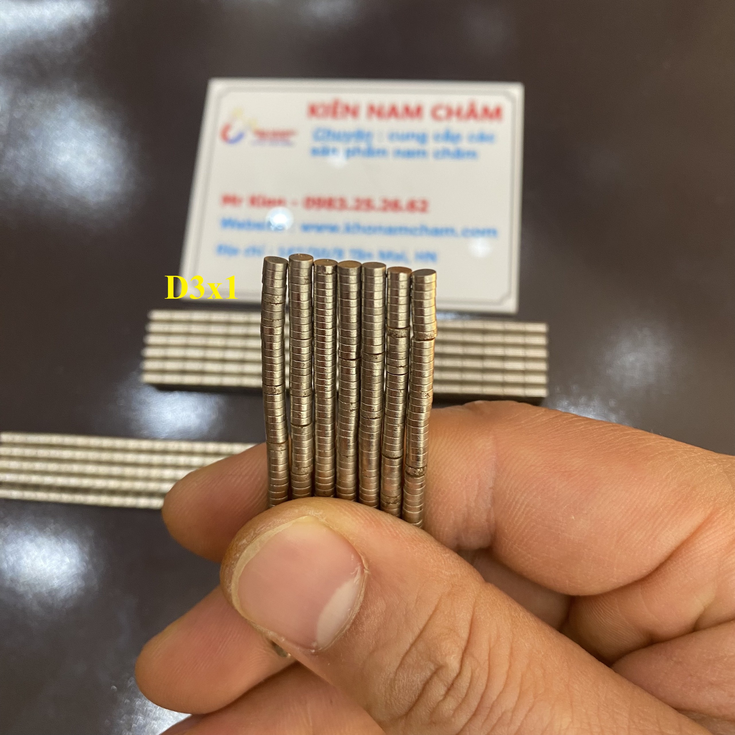 Combo 10v, 20v, 30v, 50v nam châm đất hiếm phi 2mm, 3mm siêu nhỏ siêu mạnh