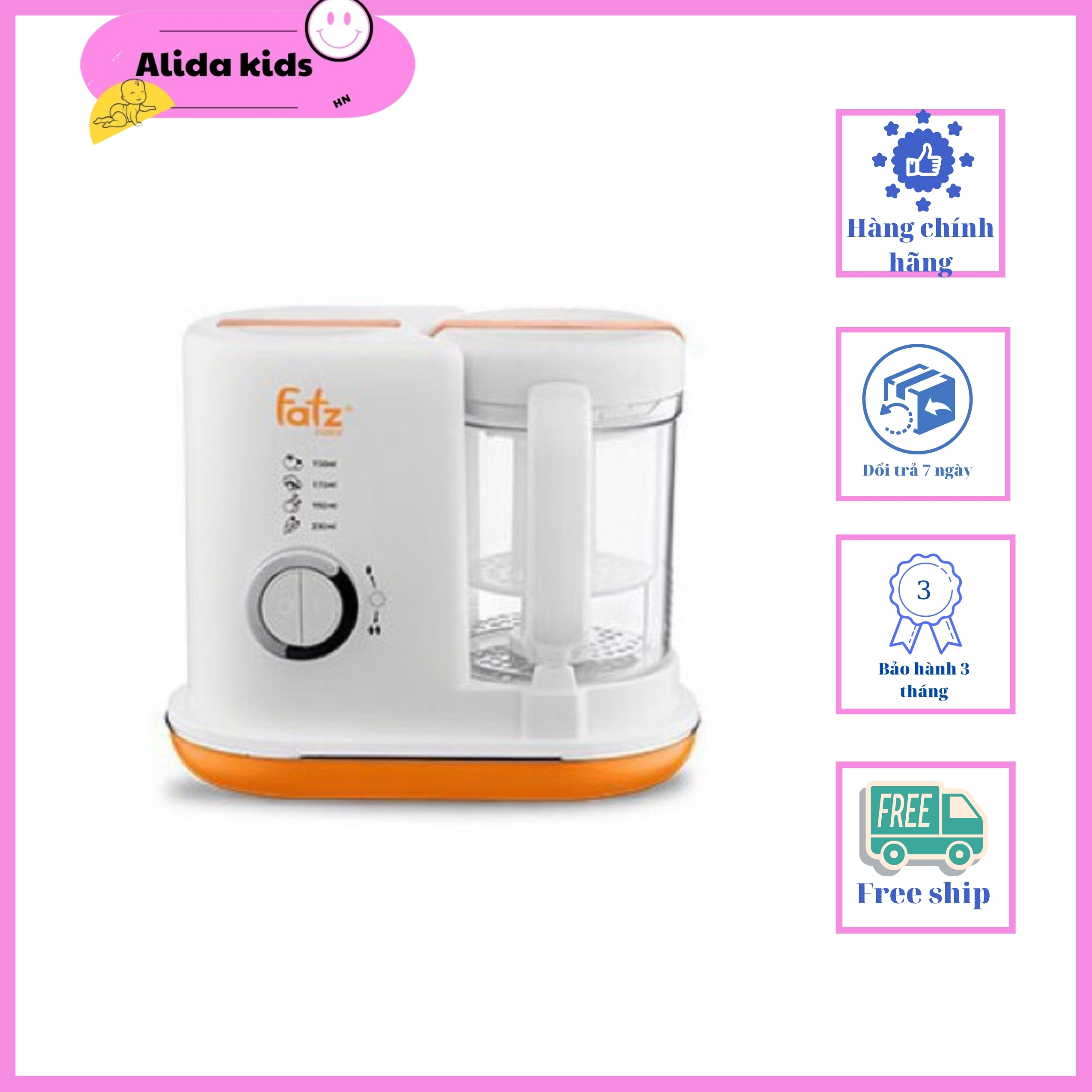 [FREESHIP] Máy xay và hấp thức ăn dặm Fazt cho bé