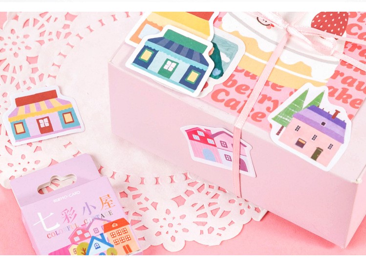 Hộp 46 stickers hình ngôi nhà