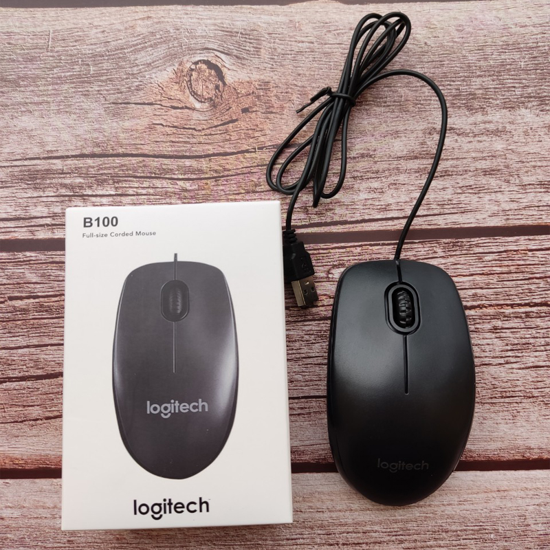 Chuột có dây Logitech B100-Chính hãng