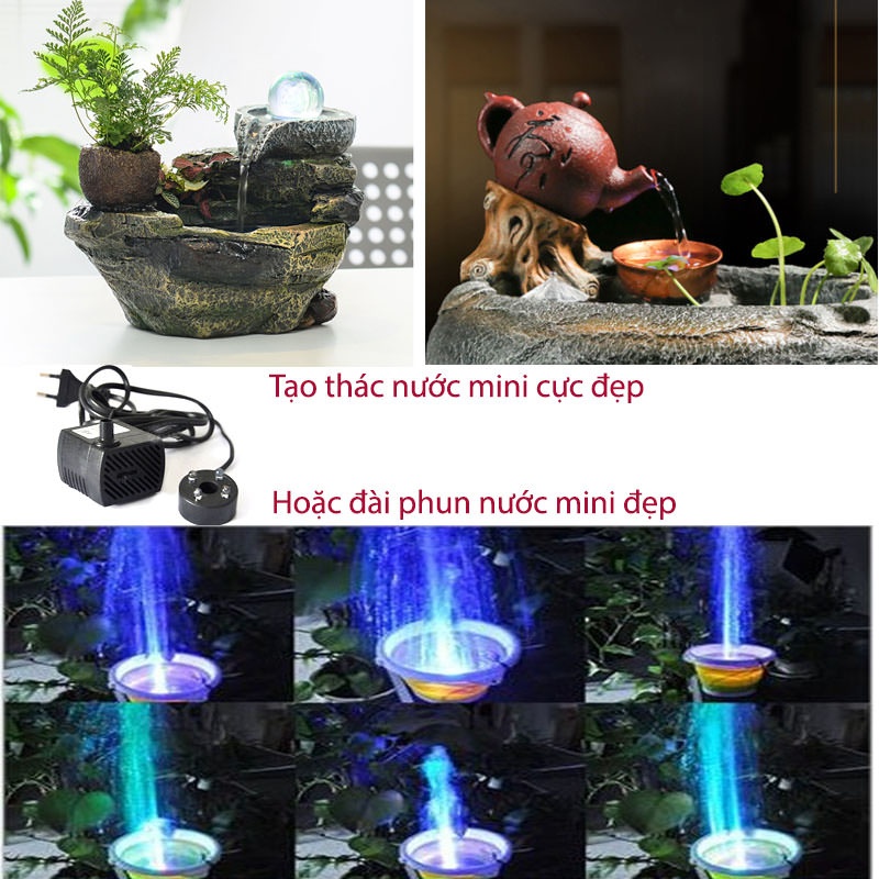 Máy Bơm Nước Chìm,Hồ Cá Hòn Non,Bộ Thác Nước 2w đến 10w