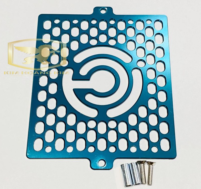 Che két nước Nhôm CNC gắn Satria,Raider xi màu Titan Xanh Luc Bảo