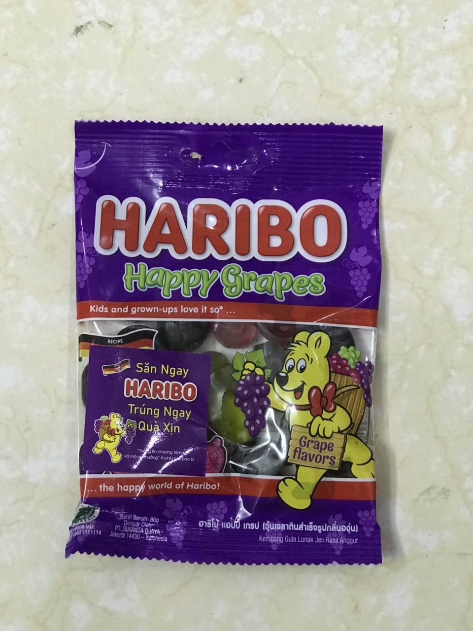 (8 loại) Kẹo dẻo Haribo gói 80gr