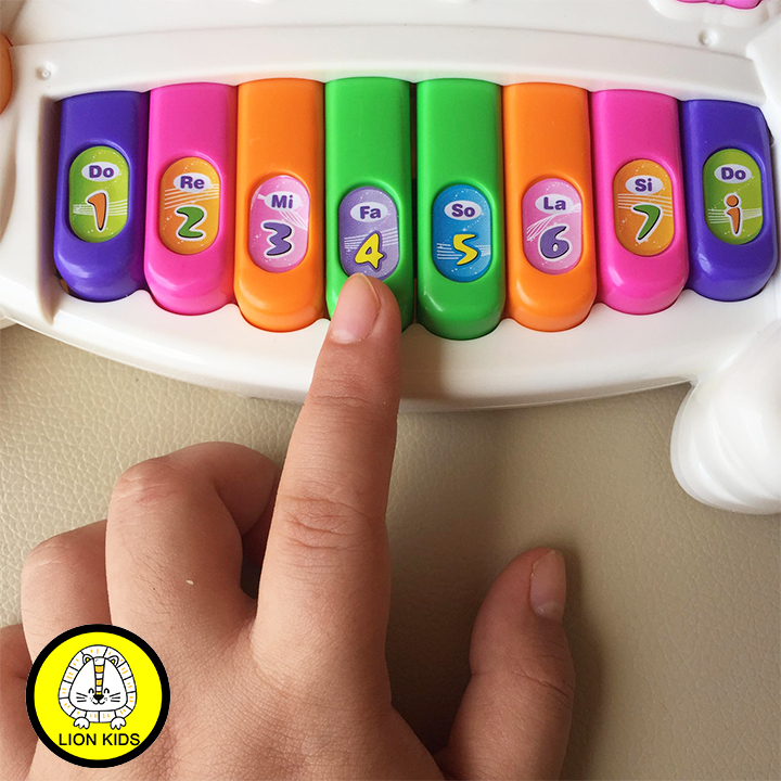 Đồ Chơi Đàn Piano Hình Thỏ Có Nhạc Đèn Cho Bé