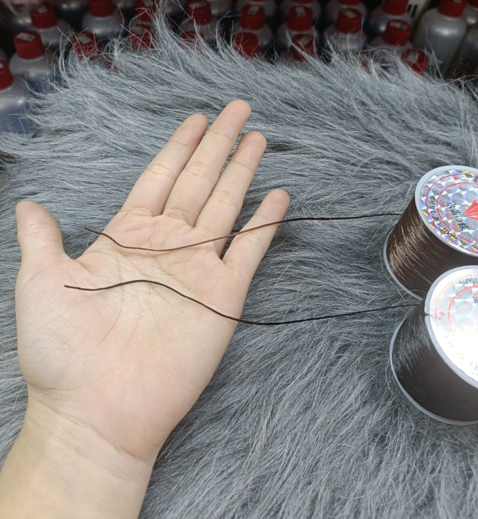 Chỉ nối tóc cao cấp cuộn dày, bền dai có nâu và đen