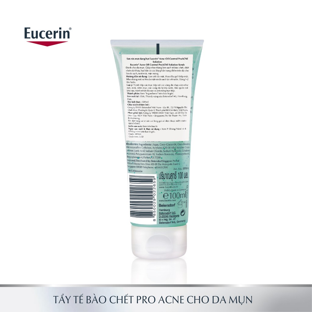 Gel Tẩy Tế Bào Chết Cho Da Mụn EUCERIN Pro Ace Solution Scrub 100ml Dr Thêm