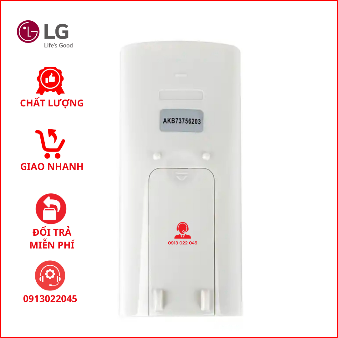 Điều khiển cho điều hòa 1 chiều LG (Lùn)