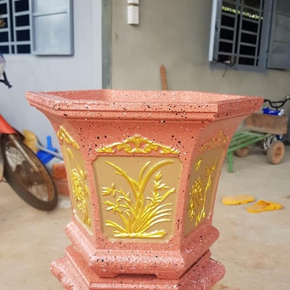 khuôn đúc chậu cảnh lục giác 31 (khuôn chậu ABS có lòng trong)