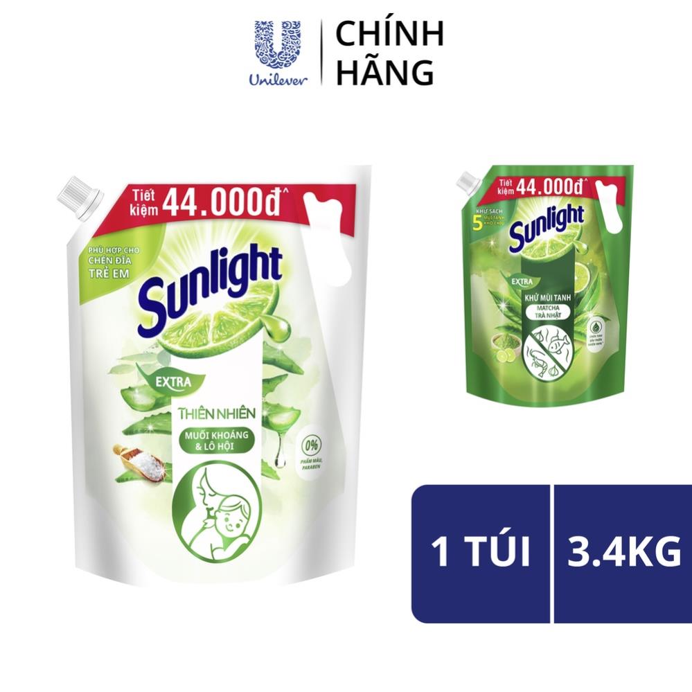 Nước Rửa Chén Bát Thiên Nhiên Sunlight (2.1Kg/3.4Kg)