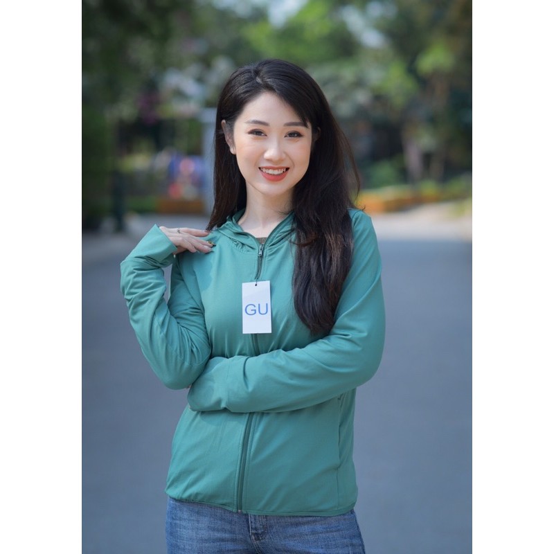 Áo chống nắng GU túi ZIP - Chất thun lanh dạng HẠT