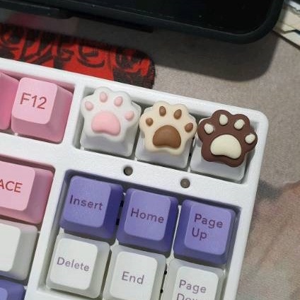 Keycap cute dễ thương lẻ chân mèo Nút Bàn Phím Cơ