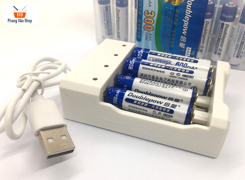 Bộ sạc cho pin tiểu - pin sạc AA - AAA 4 cell