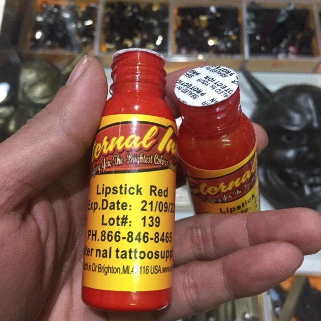 Mực tập xăm Eternal màu Lipstick Red 30ml