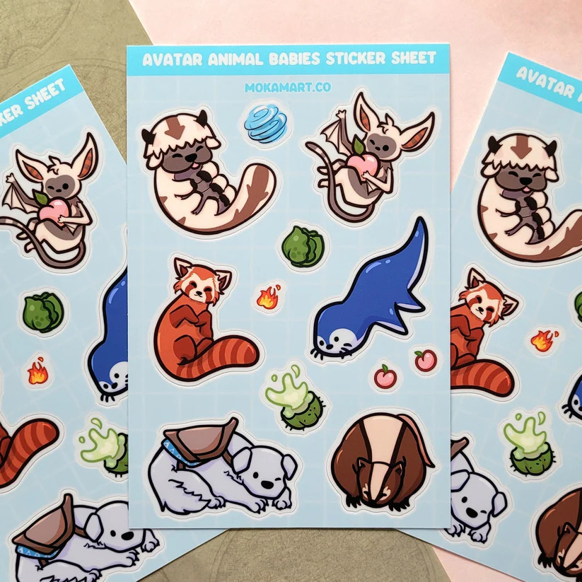 Tấm sticker Avatar Animal Babies dễ thương cute TooYoo ST0093 ...