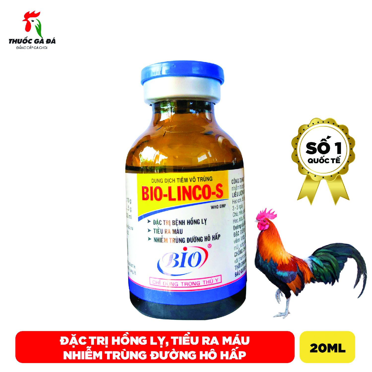 BIO LINCOS  gà  khò khè, tiểu ra máu 20ml