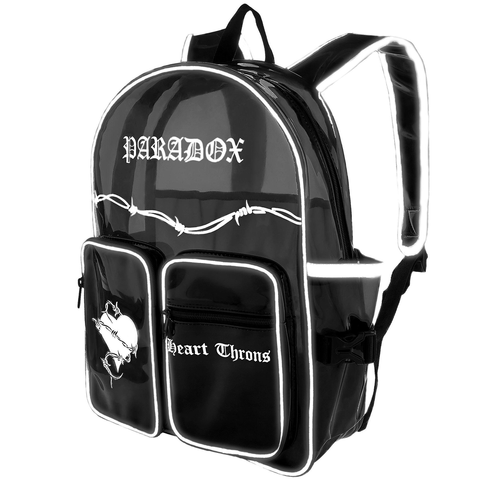 PARADOX Balo PVC HEART THRONS BACKPACK - QUADRA BLACK POCKET