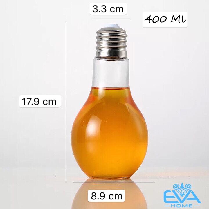 Combo 4 ly-4 bình Thuỷ Tinh Kiểu Dáng Bóng Đèn Dây tóc 400 ml