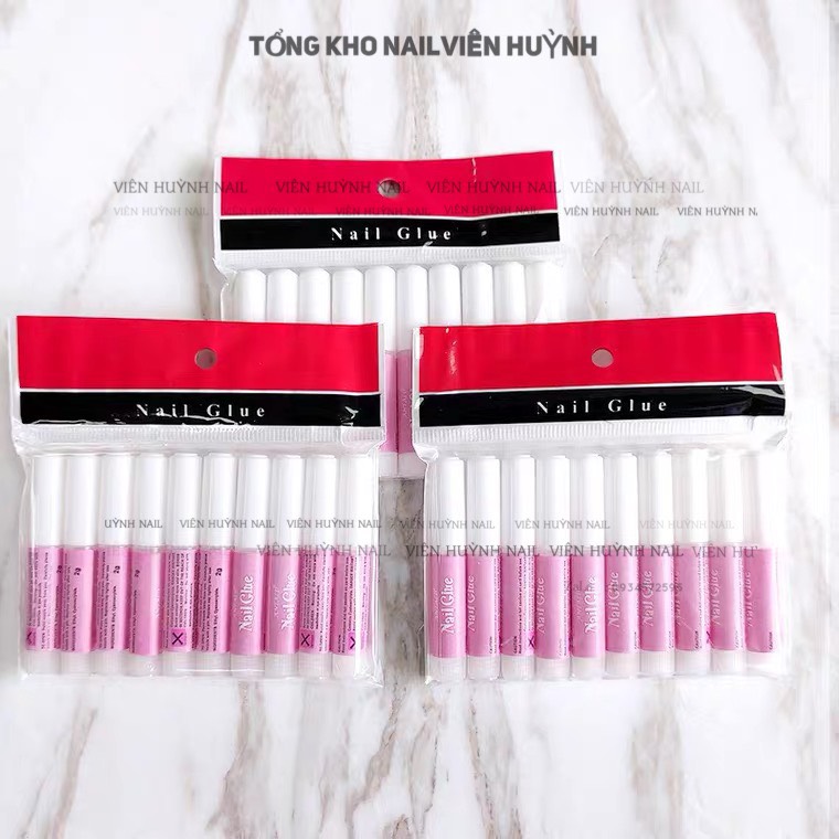 Keo mini dán móng , gắn nailbox. đính đá , túi gồm 10 tuýp