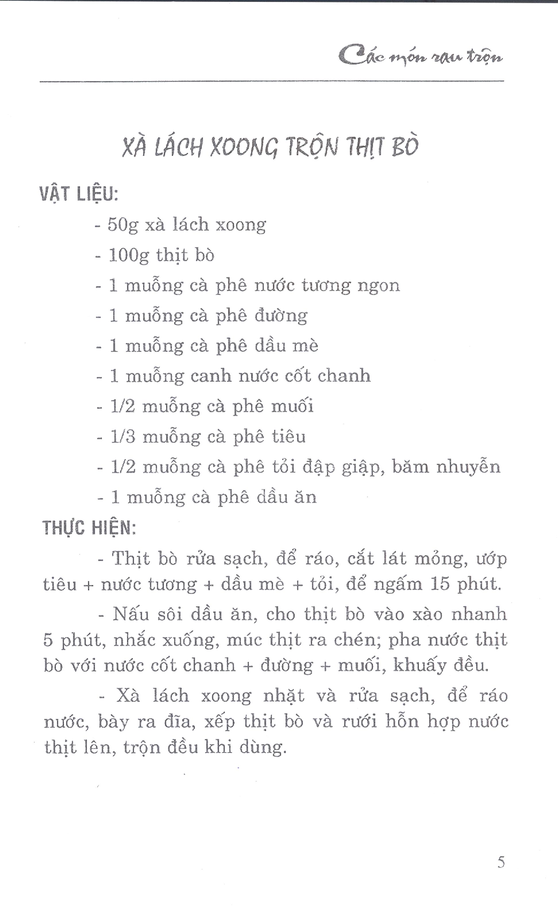 Các Món Rau Trộn (Salad)