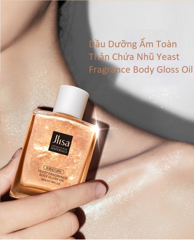 Dầu Dưỡng Body oil  trắng da ,Ẩm Toàn Thân Chứa Nhũ Làm Sáng Da Yeast Fragrance Body Gloss Oil cao cấp