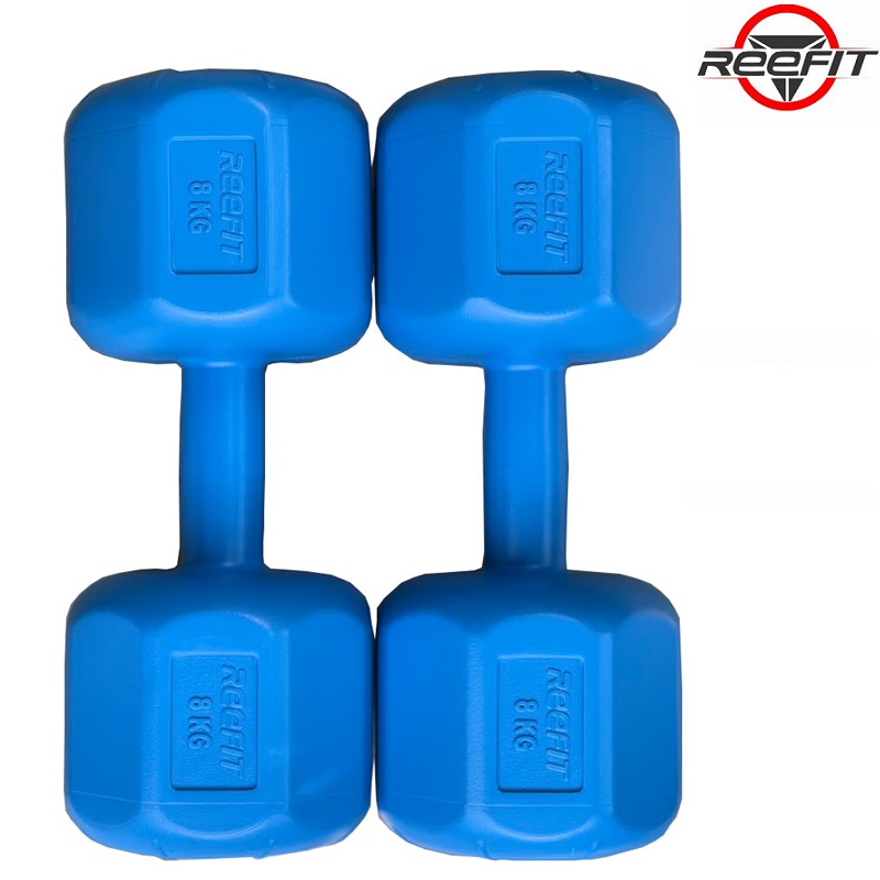 Vỏ tạ tay nhựa bát giác 8kg Reefit (không ruột)