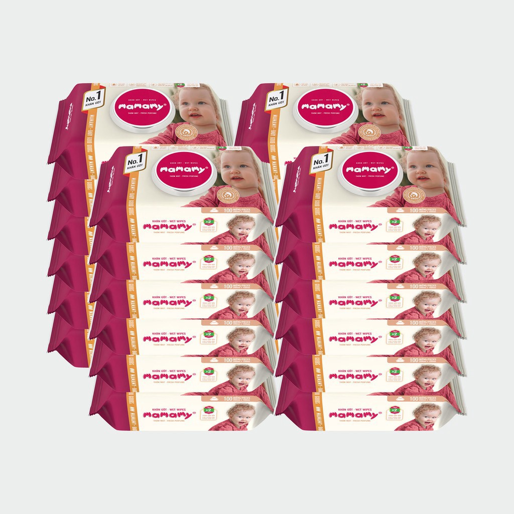 Combo 24 Gói Khăn Ướt Mamamy 100 Tờ/gói (1 THÙNG)