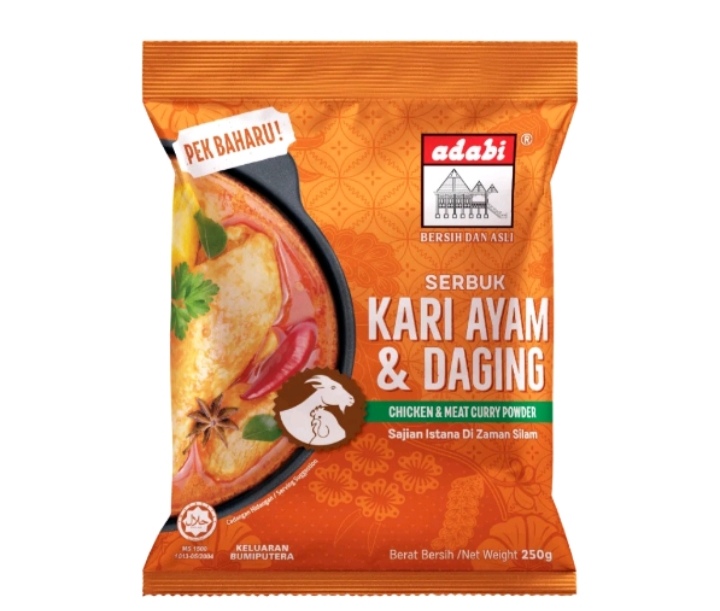 [HCM]Bột cà ri ADABI/BABAS NK MALAYSIA gói 250g