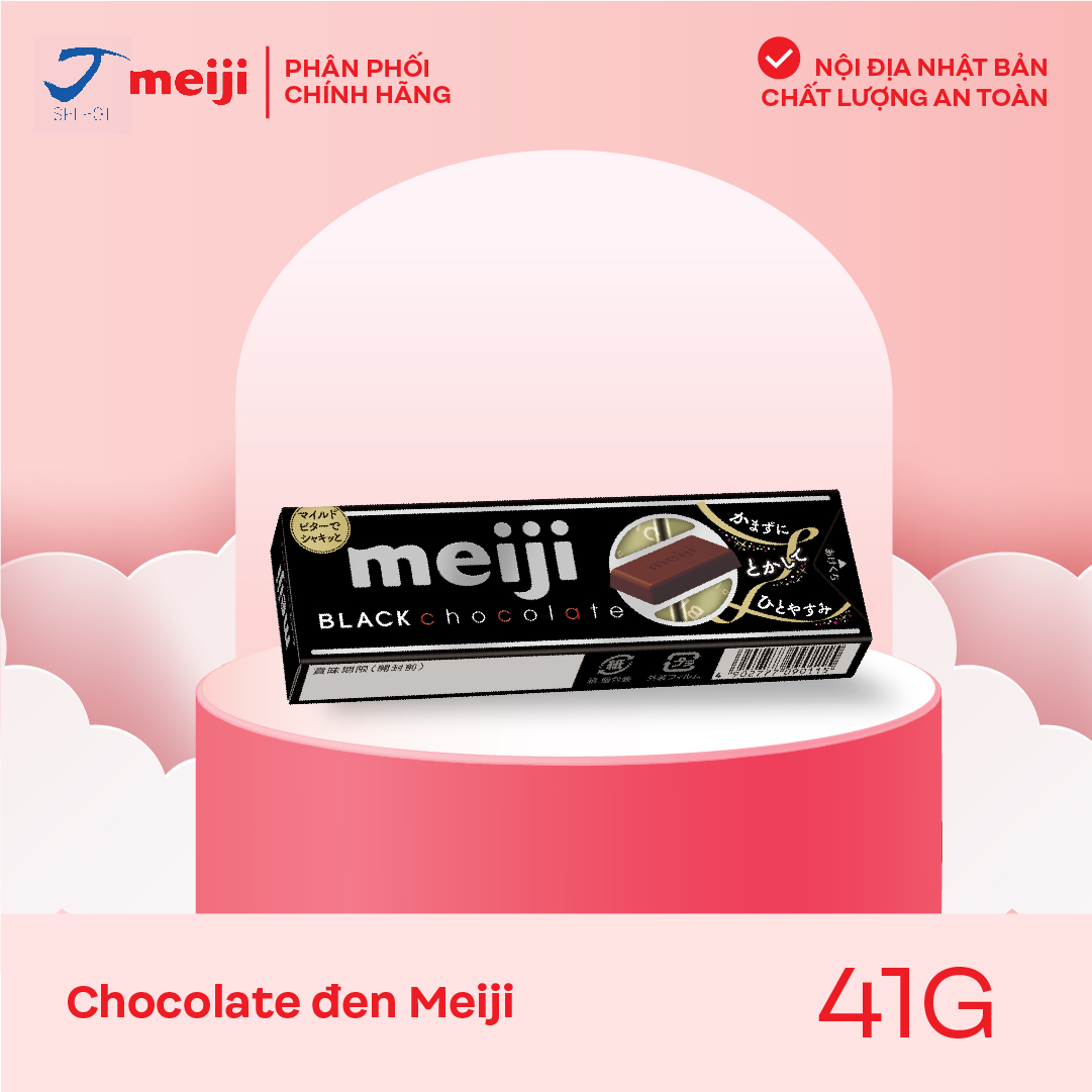 [TẶNG 2 SOCOLA ALMOND CHO MỌI ĐƠN HÀNG] Kẹo Socola Đen Meiji Black Chocolate 41g/10 viên Nhật Bản