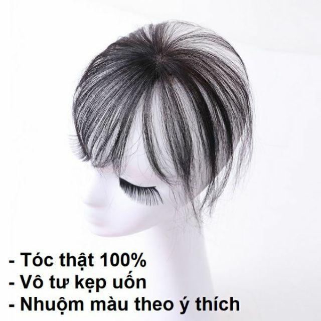 [Freeship Max] Tóc mái thưa 3D 1 kẹp tóc thật kèm hình thật và video