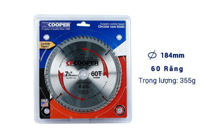 Lưỡi Cưa Gỗ, Cắt Nhôm CF Cooper SW74060