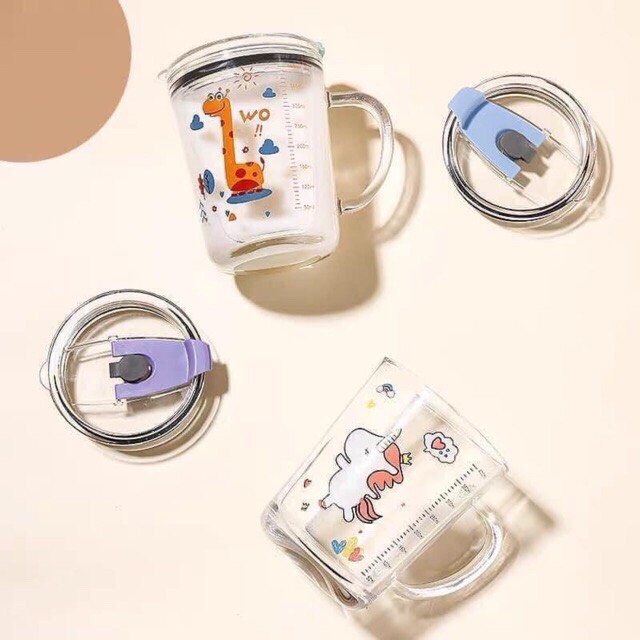 Cốc chia vạch 350ml - Cốc thủy tinh- Cốc pha sữa