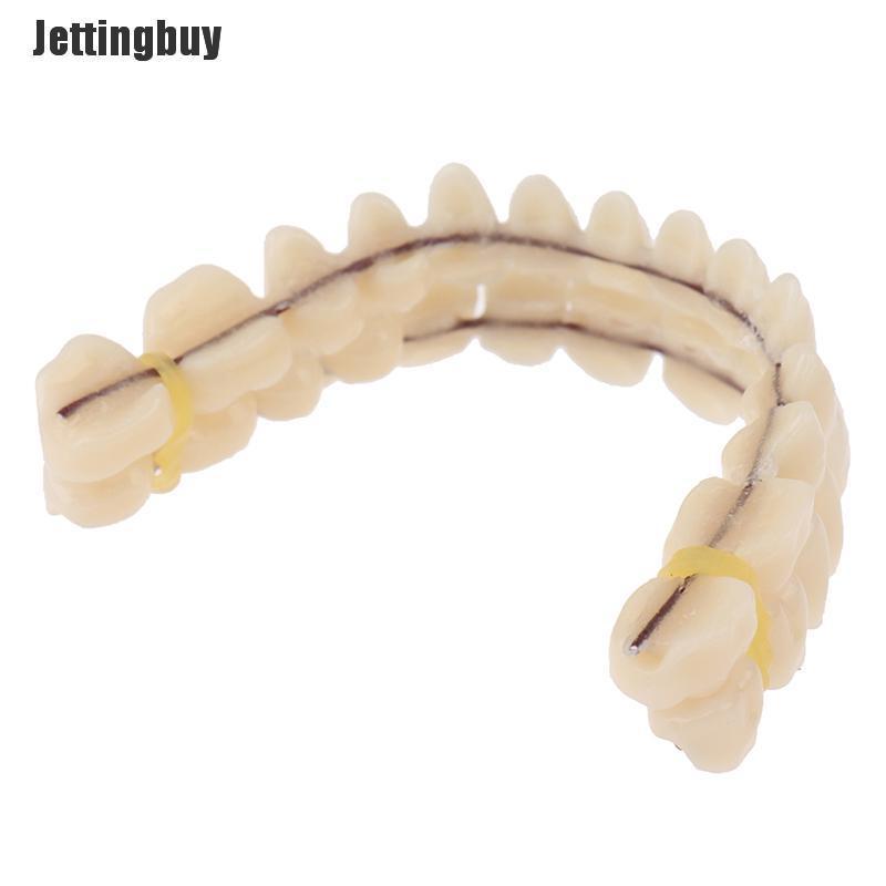 Jettingbuy Resin Teeth Denture Upper Lower A2 28Pcs / Set Artificial Contoured Denture Tool