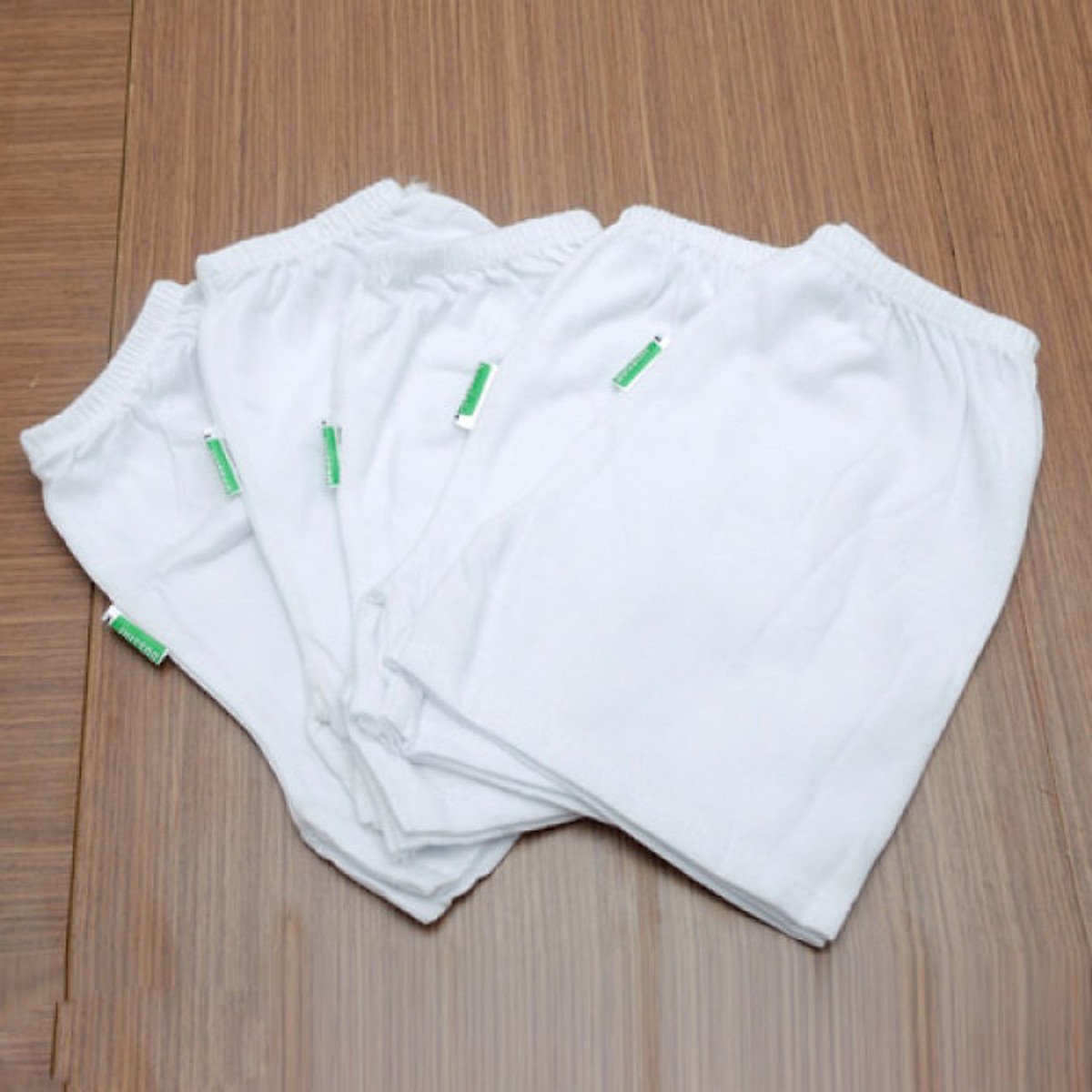 [HCM]Set 10 Quần Thun Trắng Cho Bé (5 Quần Dài + 5 Quần Ngắn) Cho Bé 2-15 KG