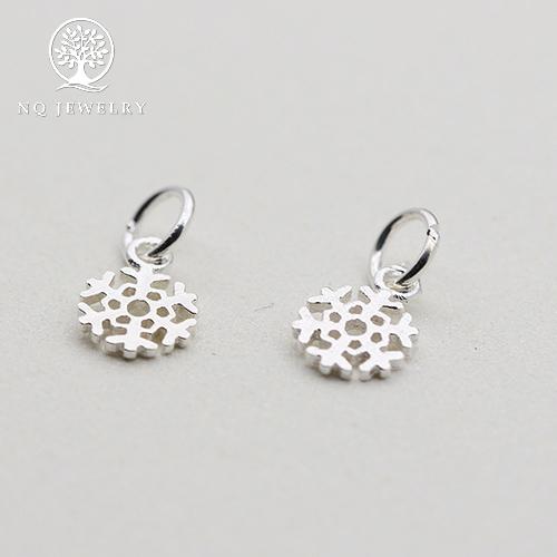 Charm bạc hình bông tuyết mặt treo 1 - NQ Jewelry